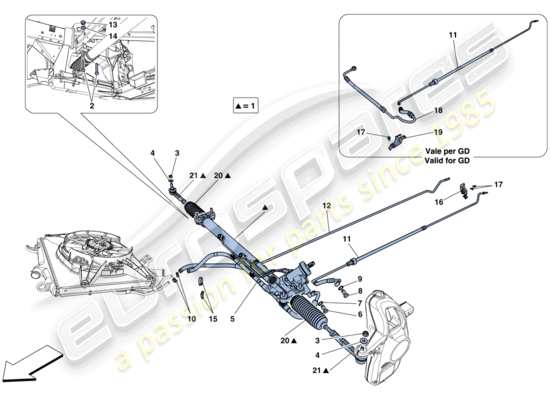 a part diagram from the Ferrari 458 Speciale (Europe) parts catalogue