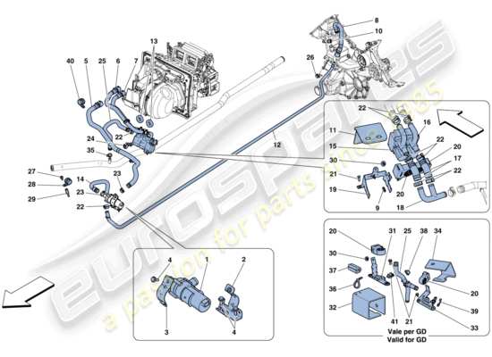 a part diagram from the Ferrari 458 Speciale (Europe) parts catalogue