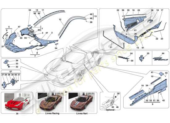 a part diagram from the Ferrari 458 Speciale (Europe) parts catalogue