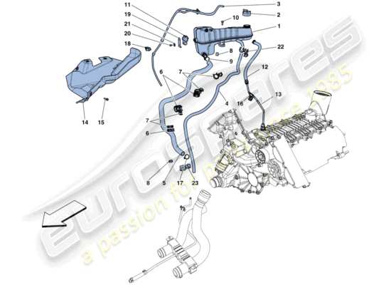 a part diagram from the Ferrari 458 Speciale (RHD) parts catalogue