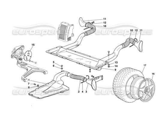 a part diagram from the Ferrari 348 parts catalogue