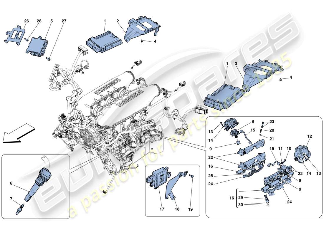 Ferrari 458 Speciale (USA) injection - ignition system Part Diagram