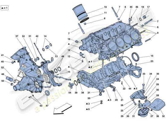 a part diagram from the Ferrari 458 Speciale (USA) parts catalogue