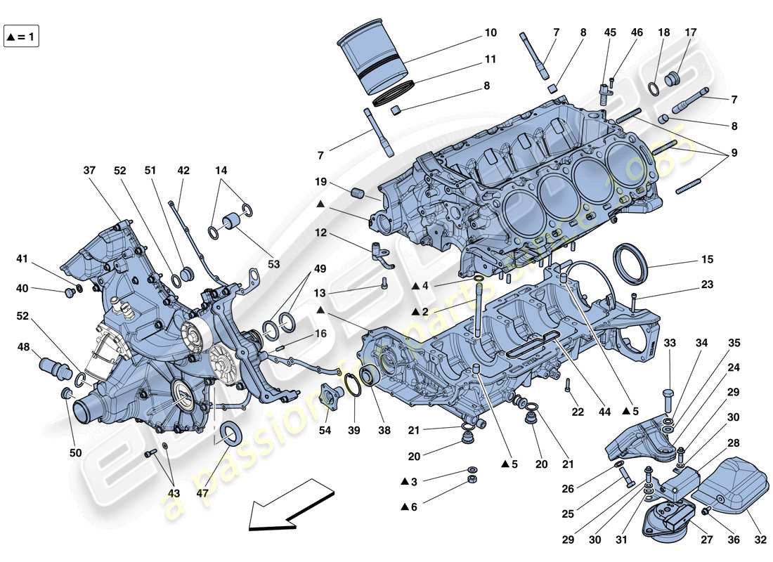 Ferrari 458 Speciale Aperta (Europe) crankcase Part Diagram