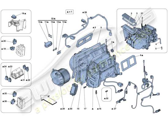 a part diagram from the Ferrari 458 Speciale Aperta (Europe) parts catalogue