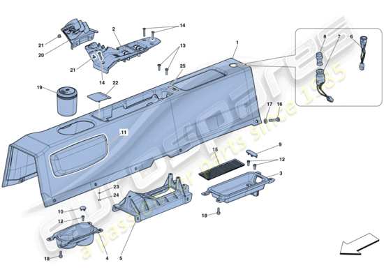 a part diagram from the Ferrari 458 Speciale Aperta (Europe) parts catalogue