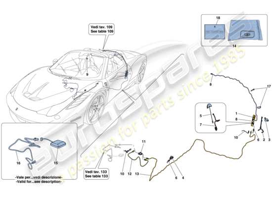 a part diagram from the Ferrari 458 Speciale Aperta (Europe) parts catalogue