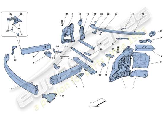 a part diagram from the Ferrari 458 Speciale Aperta (RHD) parts catalogue