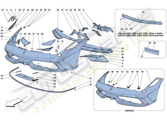 a part diagram from the Ferrari 458 parts catalogue