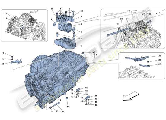 a part diagram from the Ferrari 458 parts catalogue