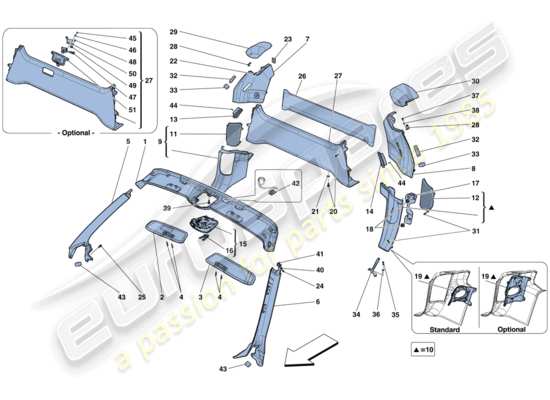 a part diagram from the Ferrari 458 Speciale Aperta (USA) parts catalogue