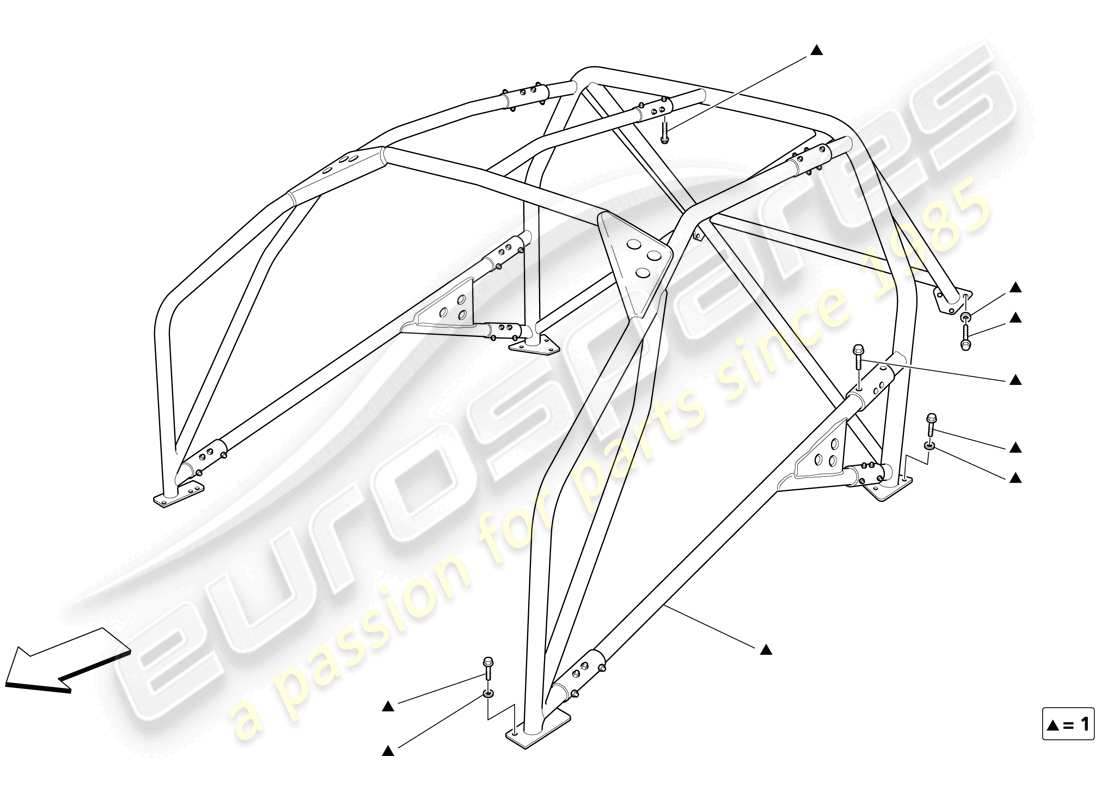 Maserati Trofeo rear structure Part Diagram