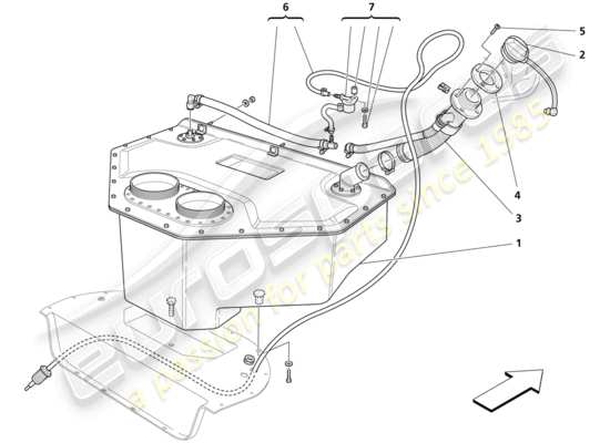 a part diagram from the Maserati Trofeo parts catalogue