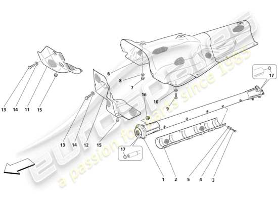 a part diagram from the Maserati 4200 parts catalogue