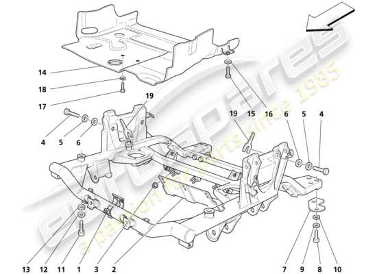 a part diagram from the Maserati Trofeo parts catalogue