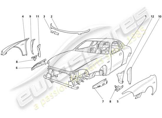 a part diagram from the Maserati 4200 parts catalogue