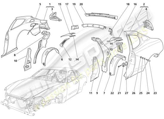 a part diagram from the Maserati Trofeo parts catalogue