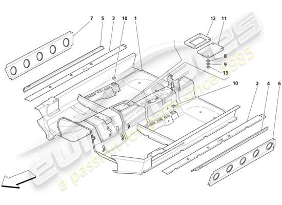 a part diagram from the Maserati 4200 parts catalogue