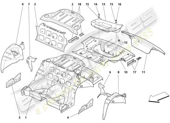 a part diagram from the Maserati 4200 parts catalogue