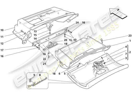 a part diagram from the Maserati 4200 parts catalogue