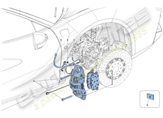 a part diagram from the Ferrari 488 GTB (Europe) parts catalogue