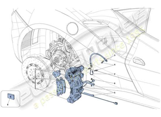 a part diagram from the Ferrari 488 GTB (Europe) parts catalogue