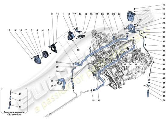 a part diagram from the Ferrari 488 GTB (Europe) parts catalogue