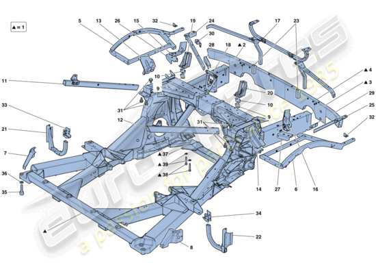 a part diagram from the Ferrari 488 parts catalogue