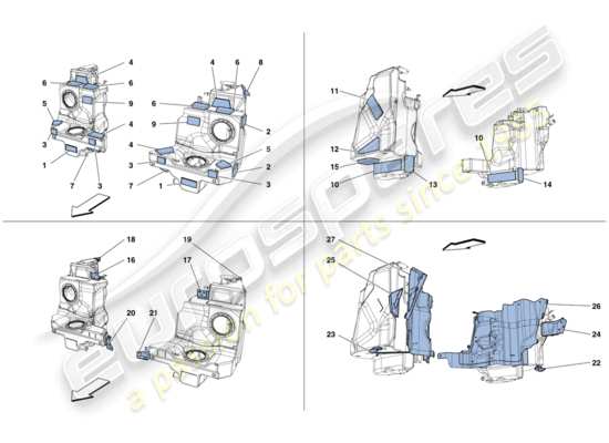 a part diagram from the Ferrari 488 parts catalogue