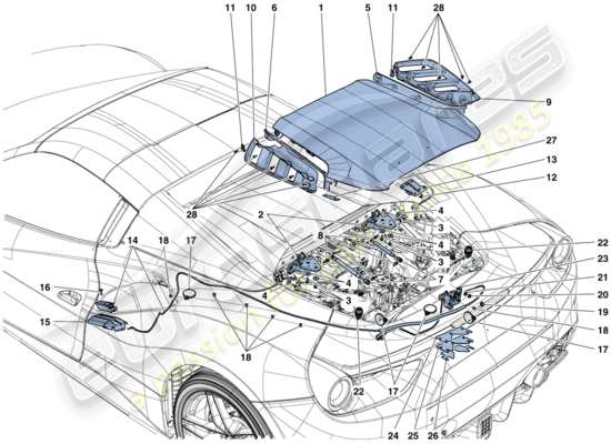 a part diagram from the Ferrari 488 parts catalogue