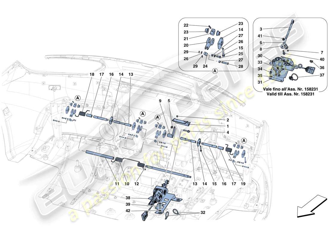 Ferrari 488 Spider (RHD) REAR ACTIVE AERO Parts Diagram