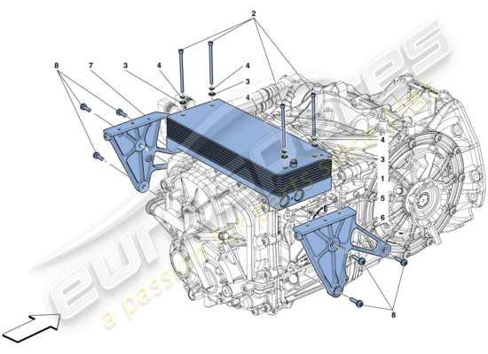 a part diagram from the Ferrari 488 parts catalogue