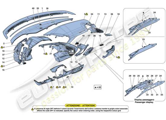 a part diagram from the Ferrari 488 Spider (RHD) parts catalogue