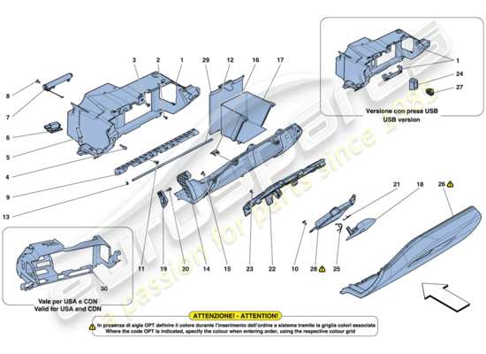 a part diagram from the Ferrari 488 Spider (RHD) parts catalogue