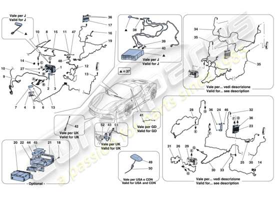 a part diagram from the Ferrari 488 parts catalogue