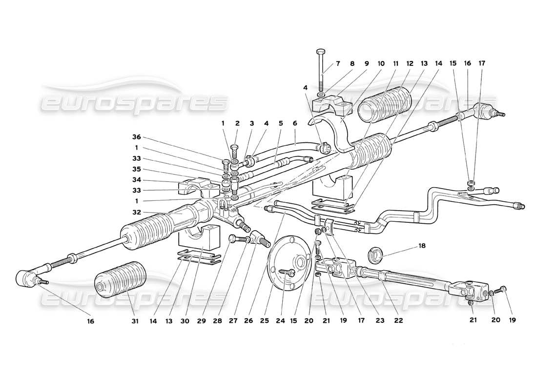 Lamborghini Diablo SV (1999) Steering Parts Diagram