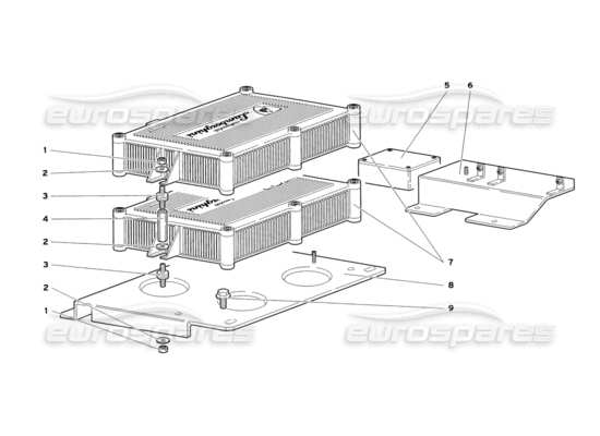 a part diagram from the Lamborghini Diablo parts catalogue