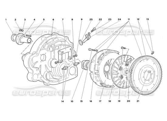 a part diagram from the Lamborghini Diablo parts catalogue