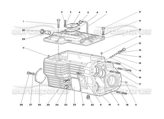 a part diagram from the Lamborghini Diablo SV (1999) parts catalogue