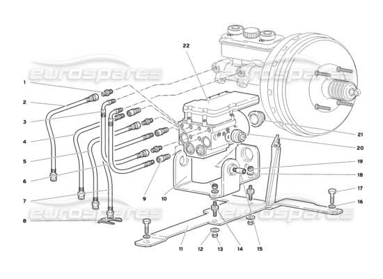a part diagram from the Lamborghini Diablo SV (1999) parts catalogue