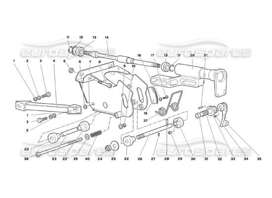 a part diagram from the Lamborghini Diablo parts catalogue