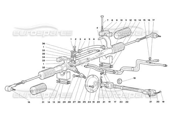 a part diagram from the Lamborghini Diablo SV (1999) parts catalogue