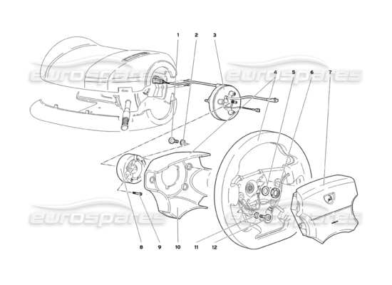 a part diagram from the Lamborghini Diablo parts catalogue