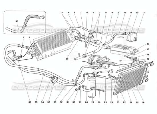 a part diagram from the Lamborghini Diablo parts catalogue