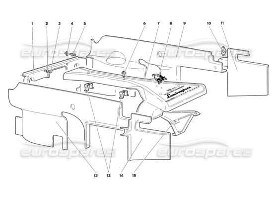 a part diagram from the Lamborghini Diablo SV (1999) parts catalogue