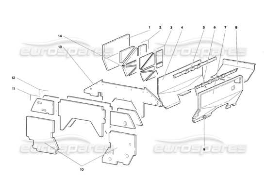 a part diagram from the Lamborghini Diablo parts catalogue