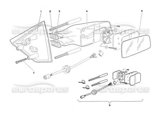 a part diagram from the Lamborghini Diablo parts catalogue