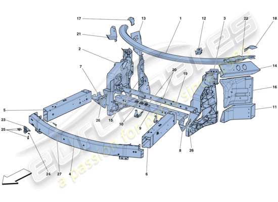 a part diagram from the Ferrari 488 Spider (USA) parts catalogue