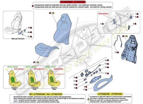 a part diagram from the Ferrari 488 parts catalogue