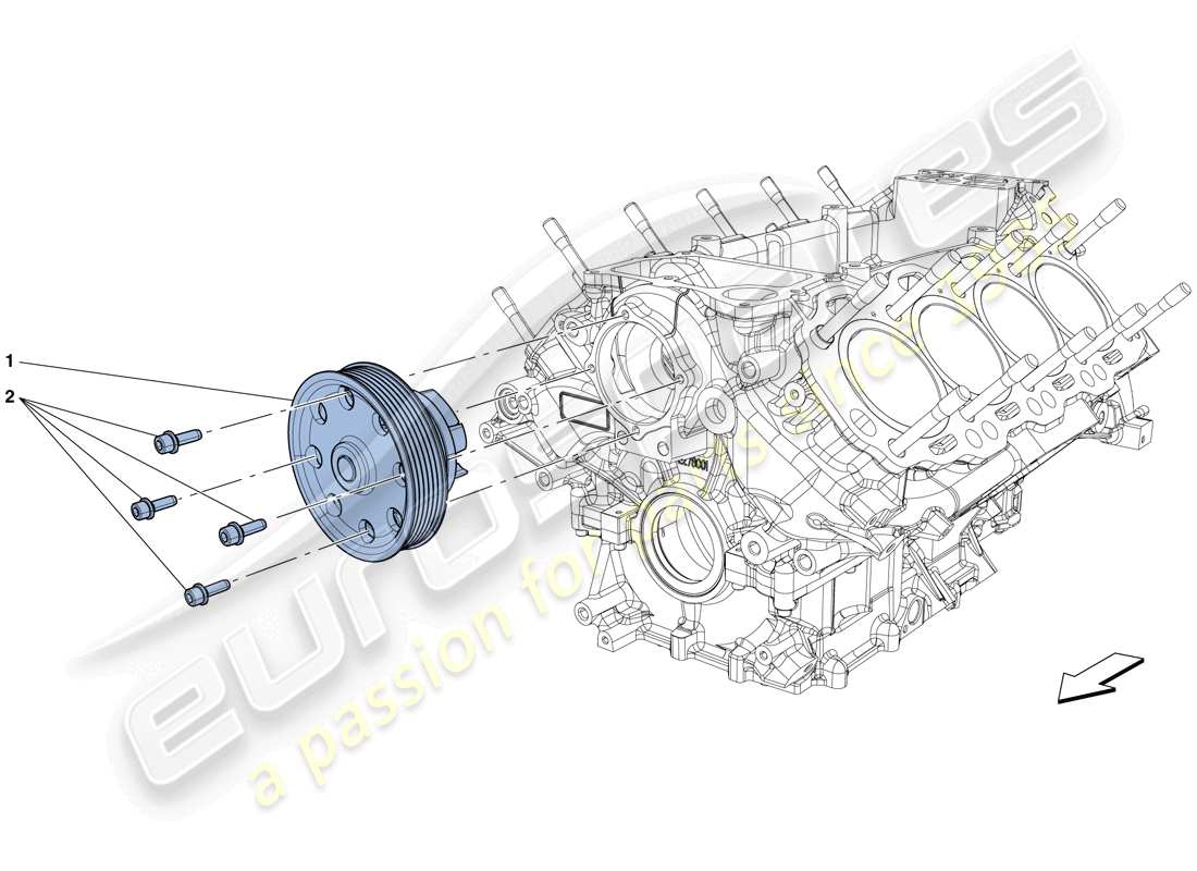 Ferrari GTC4 Lusso T (EUROPE) COOLING: WATER PUMP Parts Diagram